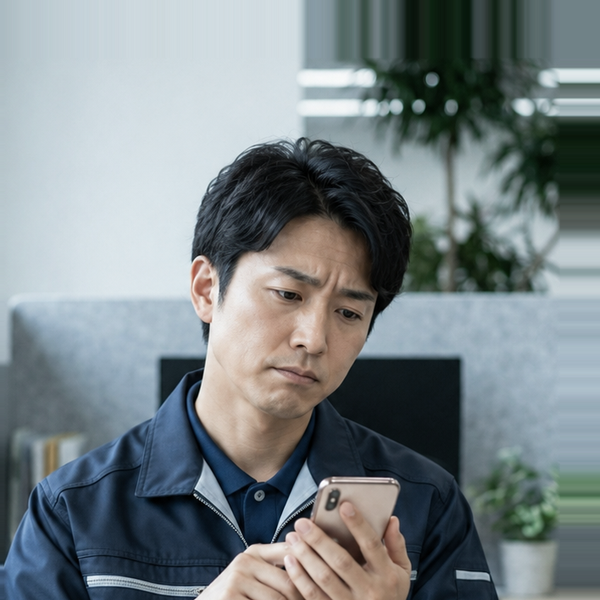 スマホを見て困る採用担当者