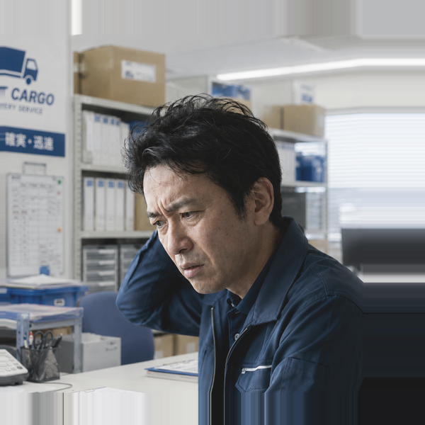 頭をかきながら悩む男性